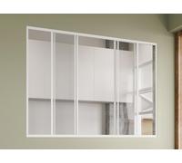 Verrière coulissante en aluminium thermolaqué blanc 180x130 cm - RAVENA