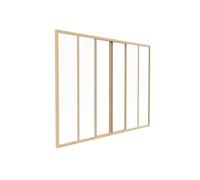 Verrière coulissante en aluminium thermolaqué naturel clair 180x130 cm - RAVENA