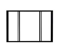 Verrière coulissante en aluminium thermolaqué noir 120x105 cm - RAVENA