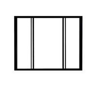 Verrière coulissante en aluminium thermolaqué noir 120x130 cm - RAVENA