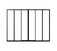 Verrière coulissante en aluminium thermolaqué noir 180x130 cm - RAVENA