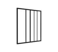 Verrière coulissante en aluminium thermolaqué noir 90 x105 cm - RAVENA