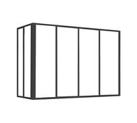 Verrière d'angle atelier en aluminium thermolaqué - L120 x L60 x H105 cm - Noir - BAYVIEW