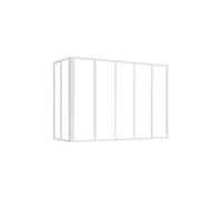 Verrière d'angle atelier en aluminium thermolaqué - L150 x L60 x H130 cm - Blanc - BAYVIEW
