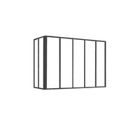 Verrière d'angle atelier en aluminium thermolaqué - L150 x L60 x H130 cm - Noir - BAYVIEW