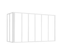 Verrière d'angle atelier en aluminium thermolaqué - L180 x L60 x H105 cm - Blanc - BAYVIEW