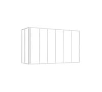 Verrière d'angle atelier en aluminium thermolaqué - L180 x L60 x H130 cm - Blanc - BAYVIEW