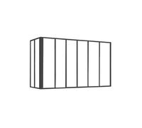 Autres accessoires de décoration Vente-Unique.com Verrière d'angle atelier en aluminium thermolaqué - L180 x L60 x H130 cm - Noir - BAYVIEW