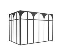 Verrière d'angle d'atelier art déco en aluminium thermolaqué - L180 x L120 x H130 - Noir - ARCADEA