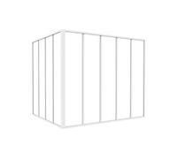 Verrière d'angle d'atelier en aluminium thermolaqué blanc 150 x 120 x 130 cm (L x l x H) ? BAYVIEW
