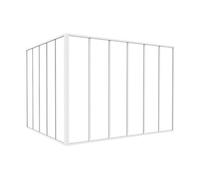 Verrière d'angle d'atelier en aluminium thermolaqué blanc 180 x 150 x 130 cm (L x l x H) - BAYVIEW