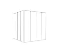 Verrière d'angle d'atelier en aluminium thermolaqué - L120 x L120 x H130 - Blanc - BAYVIEW Blanc