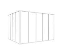 Verrière d'angle d'atelier en aluminium thermolaqué - L150 x L120 x H105 - Blanc - BAYVIEW