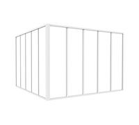 Verrière d'angle d'atelier en aluminium thermolaqué - L150 x L150 x H105 - Blanc - BAYVIEW