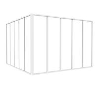 Verrière d'angle d'atelier en aluminium thermolaqué - L150 x L150 x H105 - Blanc - BAYVIEW Blanc https://www.fnac.com/mp49702454/Verriere-d-angle-d-atelier-en-aluminium-thermolaque-L150-x-L150-x-H105-Blanc-BAYVIEW/w-4?oref=5bff618b-3c81-eba4-67db-0c1197c4d23c