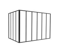 Verrière d'angle d'atelier en aluminium thermolaqué - L180 x L120 x H130 - Noir - BAYVIEW