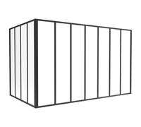 Verrière d'angle d'atelier en aluminium thermolaqué - L210 x L120 x H130 - Noir - BAYVIEW Noir