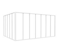 Verrière d'angle d'atelier en aluminium thermolaqué - L210 x L150 x H105 - Blanc - BAYVIEW