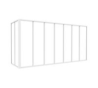 Verrière d'angle d'atelier en aluminium thermolaqué - L210 x L60 x H105 - Blanc - BAYVIEW