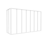 Verrière d'angle d'atelier en aluminium thermolaqué - L210 x L60 x H130 - Blanc - BAYVIEW