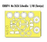 Verrière De Messerschmitt Me 262a Schwalbe Et Roues Etc (Pour Maquettes Tamiya) (Fait À Partir De Bande Jaune De Kabuki Japonais-Eduard
