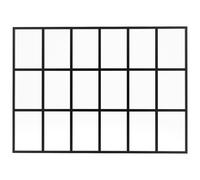 Verrière style orangerie en aluminium thermolaqué - 180x130 cm - Noir - ORANSA