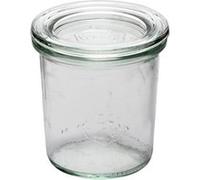 APS 12 pots Original WECK 140 ml avec couvercle, Ø 6 cm, H : 7 cm, mini-moule avec couvercle en verre, pot de conservation, pot décoratif, pot à dessert, pot de stockage, lavable au lave-vaisselle