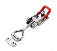 Verrou à bascule en fer galvanisé avec pince de serrage de 100 kg pour poignée d'armoire, boîte - Clip rapide inclus (petit)