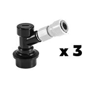 Verrou à bille liquide, déconnexion rapide avec connecteur rapide Push-fit de 3/8 pouces, distributeur de bière/gaz pour brassage à domicile, adaptateur à raccord rapide, vente en gros B