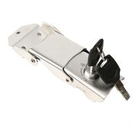 Verrou à boucle amovible en acier inoxydable avec charnière pour coffre de moto, comprend 2 clés, conçu pour une sécurité à long terme