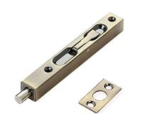 Verrou à boulon coulissant dissimulé en acier inoxydable, boulon affleurant robuste for portes françaises et composites, 1 pièce(Green patina,8in)