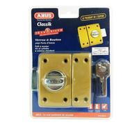 Verrou à bouton - ABUS - Cylindre Ø 23 mm / 45 mm - Jaune - Sécurisation des portes