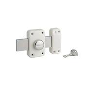 Verrou à bouton Apache, porte de garage, cylindre 40 mm, pêne 160 mm, acier, 3 clés, époxy or, haute sécurité, réversible, serrure à encastrer, protection arrachement, THIRARD