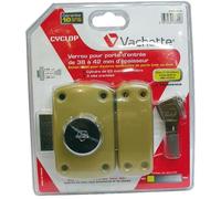 Verrou à bouton Cyclop - VACHETTE - 45 mm - Coffre et gâche en acier embouti - 3 clés