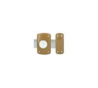 Yale Verrou de porte YV10BT/45 – Bouton int./Clé ext. – Ø23×45 mm 5 goupilles – 3 clés Marron doré