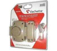 Vachette Verrou de porte Bouton/Cylindre PLUTON - Ouverture à Bouton intérieur, Clé extérieur - Cylindre ø 23 mm, Longueur 45 mm, 5 goupilles - 64200/SC - Anti crochetage - 3 clés