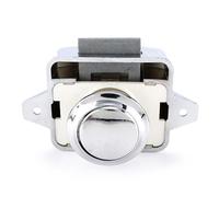 Verrou à bouton-poussoir for camping-car, diamètre 26 mm, for tiroir, armoire, 1 pièce(Chrome)