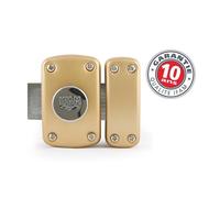 Verrou en applique - série B5 - à bouton - cylindre - finition bronze - 35MM IFAM