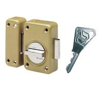 Verrou à bouton V136 verni cylindre de 40mm (2 verrous sur même numéro) - VACHETTE - 16103000X2