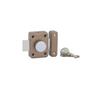 Verrou à bouton VSPM pour porte intérieure cylindre 35 bronze 3 clés - THIRARD