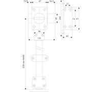 Verrou à bouton Zénith 1530 2 points bas et coté gâche bois cylindre 45 mm droite ISEO 15300451.5