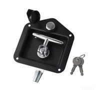 Verrou à came en acier inoxydable 304 pour boîte à outils résistant aux intempéries (P01-2 Noir)
