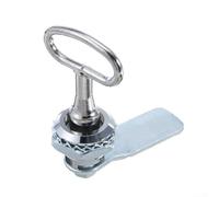 Verrou à came en fer robuste et clé pour compteur de gaz, porte, armoire, boîte, rotation à 90 degrés à 180 degrés, argent durable
