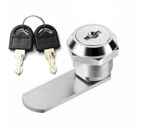 Verrou à came pour armoire, boîte aux lettres, tiroir, placard, serrure de porte en alliage de zinc avec 2 clés, clé différente, s'adapte à 16/20/25/30 mm, pour portes en bois, métal, verre (16 mm)