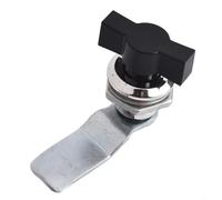 Verrou à came sans clé pour porte d'armoire, serrure à langue cylindrique en alliage d'aluminium avec rotation lisse, compatible avec cabine de distribution (blanc brillant)