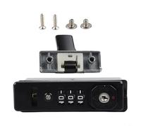 Verrou à code douanier ABS réinitialisable, avec finition rétro résistante aux rayures pour bagages, mallette, boîte à outils et sacs à dos (noir droit)