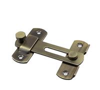 Verrou à coulisse pour porte de grange, loquet de porte et verrou pour armoire à vin, salle de bain, extérieur, garage, jardin, porte de placard(bronze)