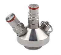 Verrou à double bille en acier inoxydable pour mini distributeur de fût pour fûts de bière de 2 L à 10 L, robinet de pression de 60 PSI avec tuyau et joints, design fileté étanche pour gazéifier et