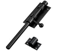 Verrou à glissière 6 pouces verrous à boulons coulissants robustes loquets boulons en acier inoxydable avec trou de cadenas serrures intérieures antivol gauche/droite pour portes