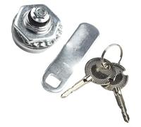 Verrou à langue robuste pour châssis, alliage d'aluminium avec couvercle rotatif en cuivre, 22 x 16 mm, 2 clés incluses